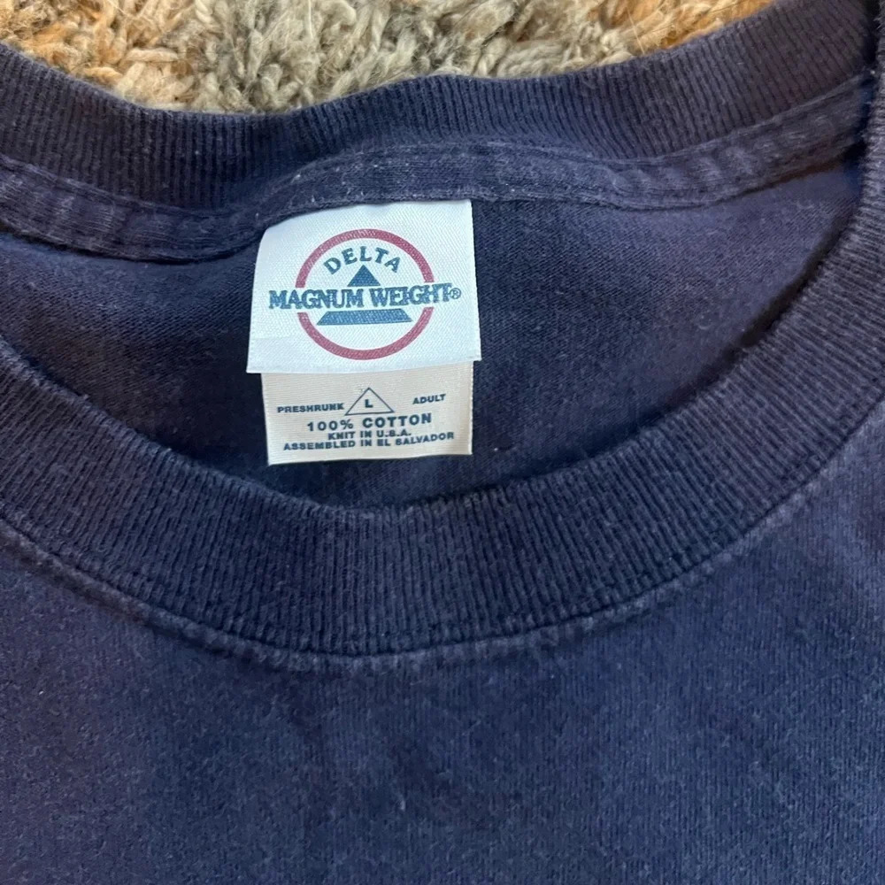 vintage indiana athletics navy long sleeve size large tee shirt - Picture 3 of 3